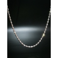 Baodile Genuine Italian Craftsmanship 18k Gold Diamond Necklace Au750 Rose Gold White Gold Two-Color