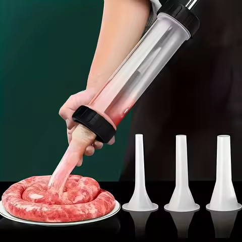 Manual Sausage Stuffing Machine Handheld Sausage Maker Tool Syringe for Homemade Sausage Kitchen Gad
