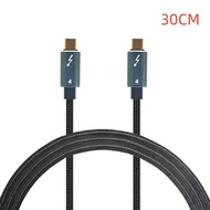 Thunderbolt 4 Cable 40Gpbs Fast Charging or Dual 4K Display Video Compatible with eGpu MacBooks 0.3M