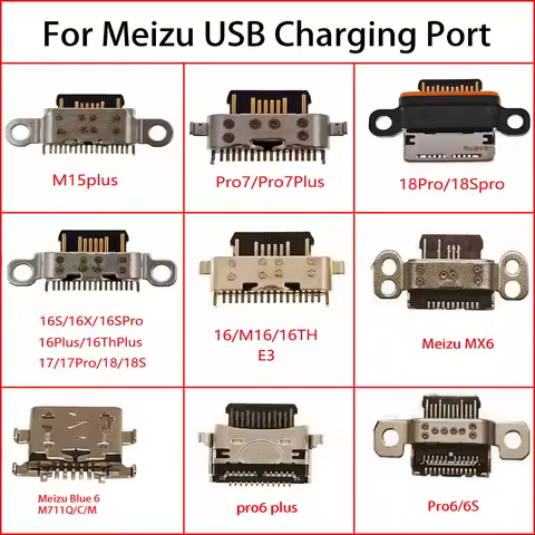 1PCS For Meizu Pro 6 7 Plus X8 15 Plus Lite 16 16th 16X 16S 17 18 18S 18X 16T 16XS USB Charging Dock