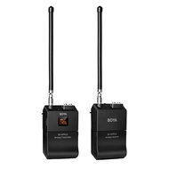 BOYA BY-WFM12 VHF Wireless Microphone System Transmitter Receiver with Omni-directional Lavalier Mic