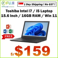 Toshiba Laptop / Intel i7 &amp; Intel i5 / 16GB RAM / 256GB SSD / Windows 11 + Free MS Office / Local Seller / Fast Shipping