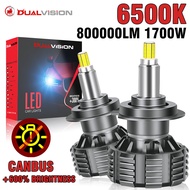 H7 LED H11 Canbus Car Headlight Bulbs 1700W 800000LM H4 H1 H8 HB3 9005 HB4 9006 6000K White 3D 360 T