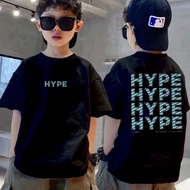 Unisex Children Trendy T-Shirt Hype Logo Print Comfortable Breathable Street Style Top