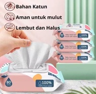 TISU BASAH BAYI 80 LEMBAR  NON ALKOHOL NON PARFUM WET TISSUE BABY WIPES COCOK UNTUK SEMUA JENIS