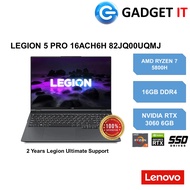 LENOVO LEGION 5 PRO 16ACH6H 82JQ00UQMJ GAMING LAPTOP (RYZEN 7 5800H,16GB,1TB SSD,16" WQXGA 165Hz,RTX3060 6GB,WIN11)