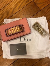 近全新 正品 Dior jadior 乾燥粉 鏈條包 手拿包