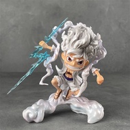 16cm One Piece Anime Figure Sun God Nika Luffy Gear 5 Q Version Statue Action Figure Model Doll Deco