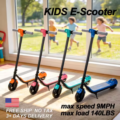 24V Kids Electric Scooter with EABS 9MPH Max Speed 8KM Long Range Lightweight Kids EScooter 160LBS K
