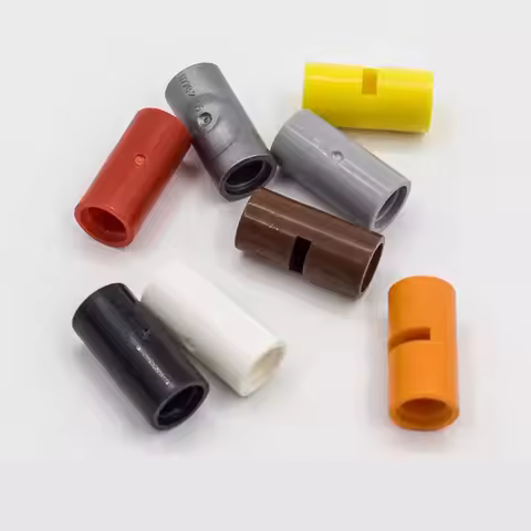 10PCS 62462 75535 Pin Connector Building Blocks Round 2L With Slot Joiner Educational Particle Toys 