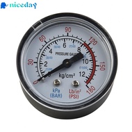 New 50mm 1/4 BSP Thread 0-180PSI 0-12Bar,Air Pressure Gauge,For Air Compressor