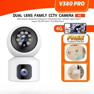 V380 PRO  Dual Lens 5MP Wifi/4G Sim Card Wireless CCTV Camera 360° Connect to Cellphone Night Vision