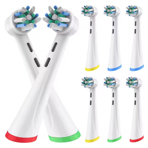 8 Pcs Cross Clean Replacement Brush Heads Compatible with Oral B iO 2 3 4 5 6 7 8 9 10 Electric Toot