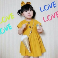 Restock Button Dress Korean Style | Dress Casual Anak | Dress Casual