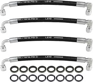 ZCRCOLN 4PCS Hydraulic Hose Compatible with John Deere D120 H120 H130 H160 H165 120E 120R 200X 200CX