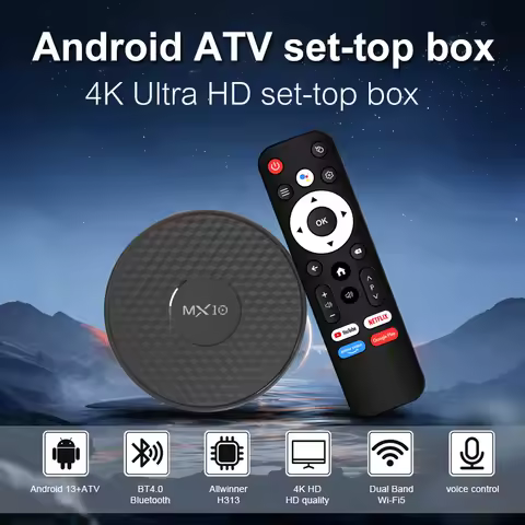 Android Smart TV Box Android 13 MX10 K3 Allwinner H313 Mali-G31 with More than 30 Multi-Languages Ch