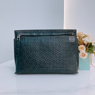 MS0465 LOEWE 羅威經典花紋手拿包包T POUCH ANAGRAM REPEAT CALFSKIN