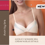 Avon Icy non wire bra color: cream with blue details (sizes: 34A,34B,36A,36B)