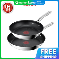 Tefal | ชดกระทะสเตนเลส Tefal Induction Simply Chef 2 ชน (กระทะ 24 นว + กระทะ 28 นว)
