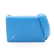 【二手】巴黎世家 (Balenciaga) BALENCIAGA單肩包 CAR FLAP BAG 679465 藍/白皮革車翻蓋包 男士二手 B