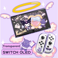 Kuromi Switch Dockable Case for Nintendo Switch/OLED Console PC Hard Protective Shell Transparent Ca