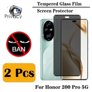 2 Pcs Honor 200 Pro 5G Privacy Anti-Spy Screen Protector For Honor 200 90 X9B X9A X8B X7B X6B Pro Li
