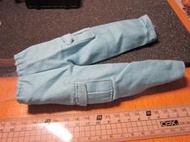 RJ3休閒部門 mini模型1/6淡藍色舊化軍裝工作褲一件 A1款