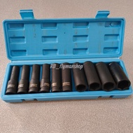 FLYMAN DEEP SOCKET SET 10MM TO 24MM 3INCHES 1/2 DRIVE 6POINTS