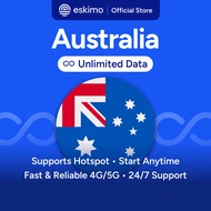 Eskimo Australia Unlimited eSIM 1-30 Days | 24/7 Customer Support | How to Redeem in Description