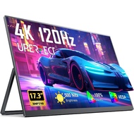 UPERFECT Portable Monitor 17.3''4K 120HZ, Ultra-Slim Portable Laptop Monitor with Kickstand - IPS Di