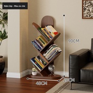 ZHUSHANXIA | Kệ Sách Gỗ Hình Cây Treo Tường Góc Nhỏ