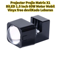 Projector Projector Matrix X1 BiLED 1.5 Inch 60W Motor Car Vinyx free DEVIL