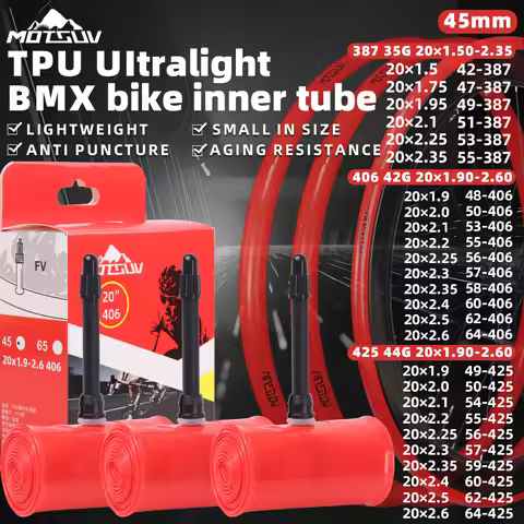 Tlght Weight TPU Road Bike Inner Tube 20"-406 x1.5 1.9 -387 Valve length 45mm Anti Aging Stab-Resist