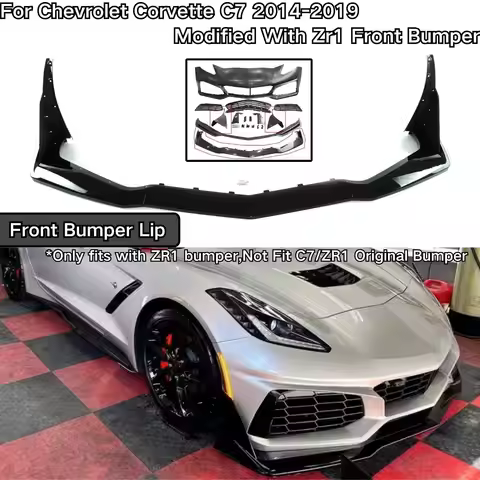 For Chevrolet Corvette C7 2014 2015-2019 Modified With Zr1 Bumper Front Bumper Lip With Winglets Spo
