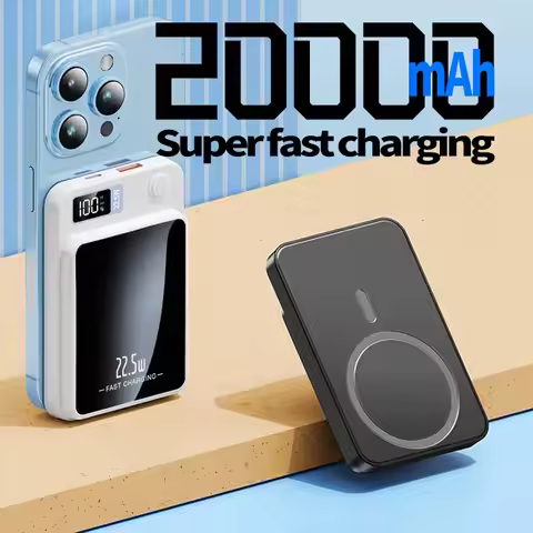 100000mAh Magnetic Powerbank Magnetic Power Bank Wireless Fast Charger For iPhone Backup battery For