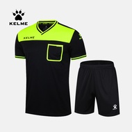 KELME Men's Soccer Referee Jerseys Sets Men Professional Football Uniform Camisetas De Futbol Custom Jersey Tracksuit K15Z221