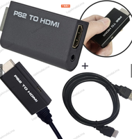 PS2 to HDMI Converter 1080P 3.5mm Audio Cable Supports Display Modes to HDTV Projector