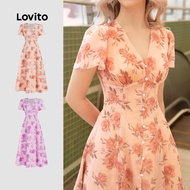B131-MAY25-A-1-Drawstring waist floral button dress-DRB131PBD1193  B131-MAY25-A-1-Garis struktur pin