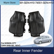 ♣♣ Rear Fender Liner Rear Inner Fender For HONDA CITY SEL SEN 2003 2004 2005 2006 2007 2008 Rear Wheel Fender Cover Wynn Store