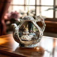 <Benefiny> Easter Home Decor Items Rabbit In Teacup Warm Home 2d Acrylic Pendant Bapa Pendant Car NE
