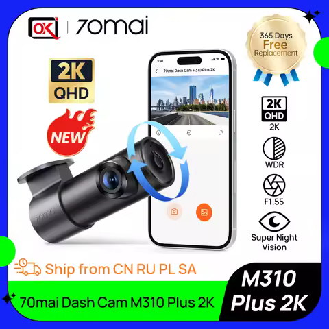 70mai Dash Cam M310 2K Plus 1440P F1.55 Aperture Night Vision 143°FOV With Voice Control 24H Parking