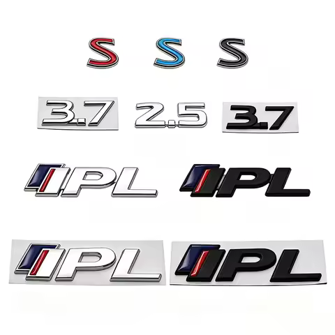 Car Styling 2.5L 3.7L IPL 3D Car Metal Zinc Alloy Badge Adhesive Emblem Decal for Infiniti Q50 Q50S 