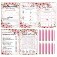 Baby Gift Party Game Set 145 Pieces Flower Wish Guessing DIY Fun Event Baptism Card