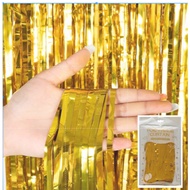 Laser Rain Curtain High-Gloss Highlight Color Rain Curtain Birthday Party Decoration 1*2 Meters