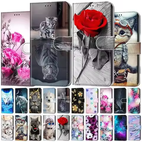 Wallet Book Stand Case For Funda Xiaomi Redmi 13 Case on for Etui Xiomi Xiaomi Redmi 13 12 13C 5G 12
