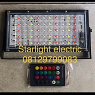 lampu tembak led 50w 50 watt warna warni rgb outdoor sorot led sorot