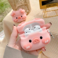 Personality Cute Pig Airpods case For AirPods 1st/2nd Generation Earphone Cover Airpods pro Protective Case Airpods 3rd Generation Soft TPU Case
