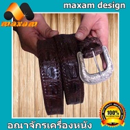 "งานสวย หนังแท้ หนังจระเข้แท้ หัวคาวบอย Cowboy Genuine Crocodile Belt And Crocodile Leather เข็มขั