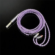 FENGRU Violet 4-Strand Graphene Single Crystal Copper Earphone Upgrade Cable QDC KZ C Pin 2Pin 0.78 