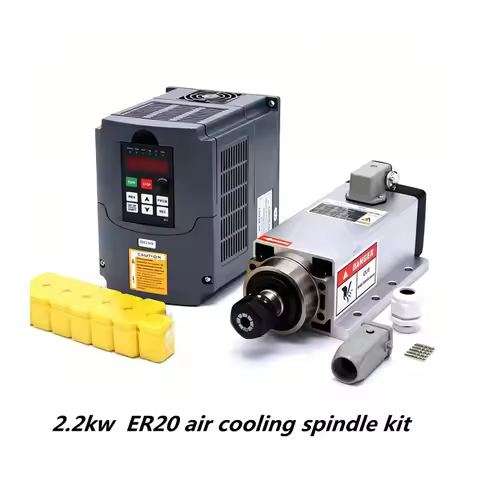 Z axis Spindle motor kit 2.2kw 2200w air cooling spindle ER20 motor + huanyang VFD inverter with RS4